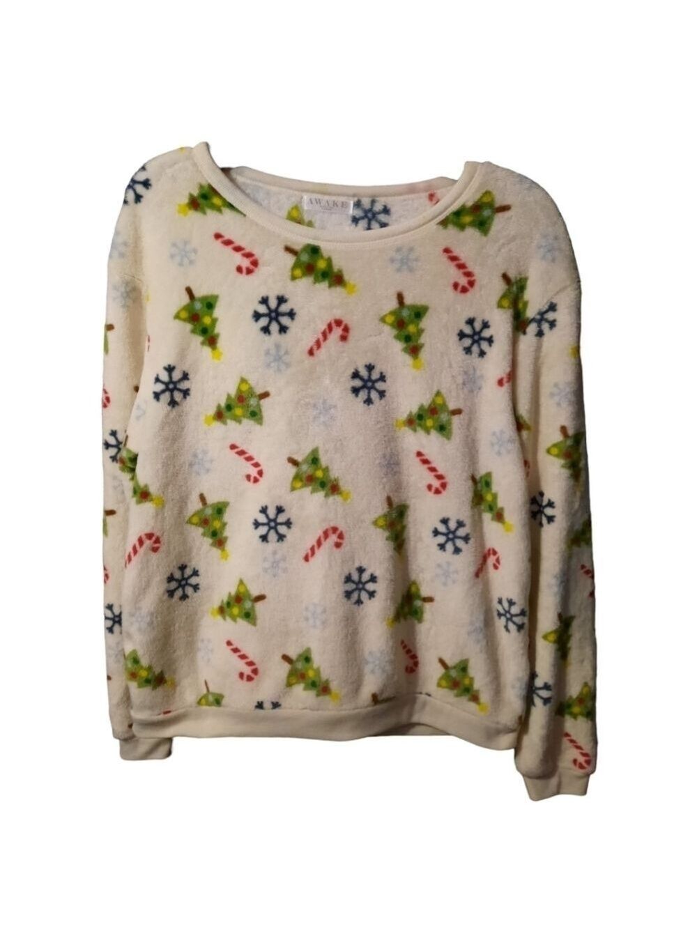 Awake Christmas Pajama Top Size Large